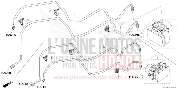 TUYAU DE FREIN de Hornet 500 GRAND PRIX RED (R380) 2026